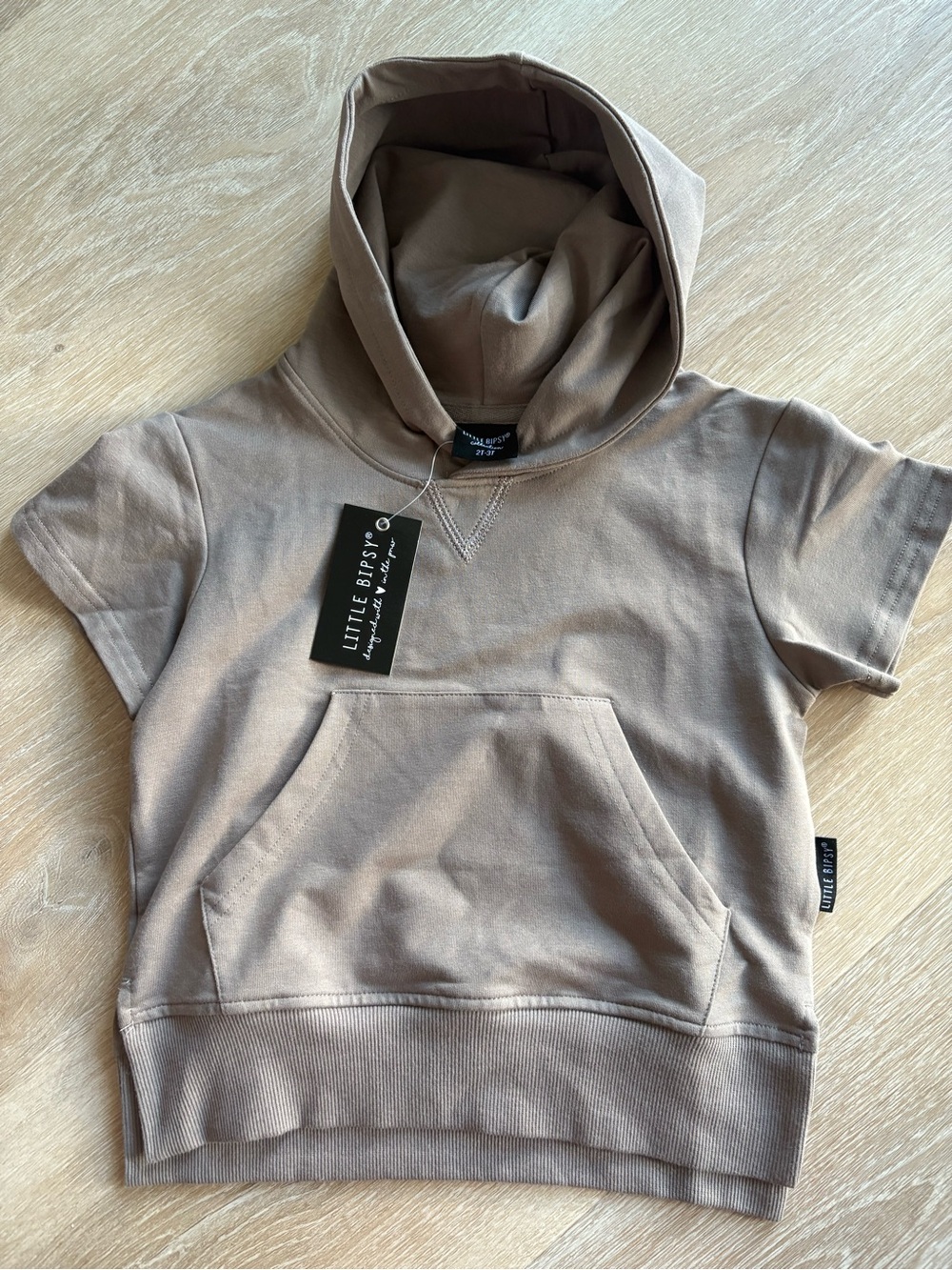 Little Bipsy- Elevated short sleeve hoodie
